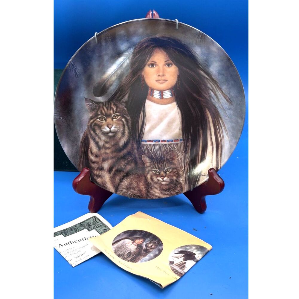 Bradford Exchange Mystic Guardians "Companion Spirits" Plate by Sandra Hill